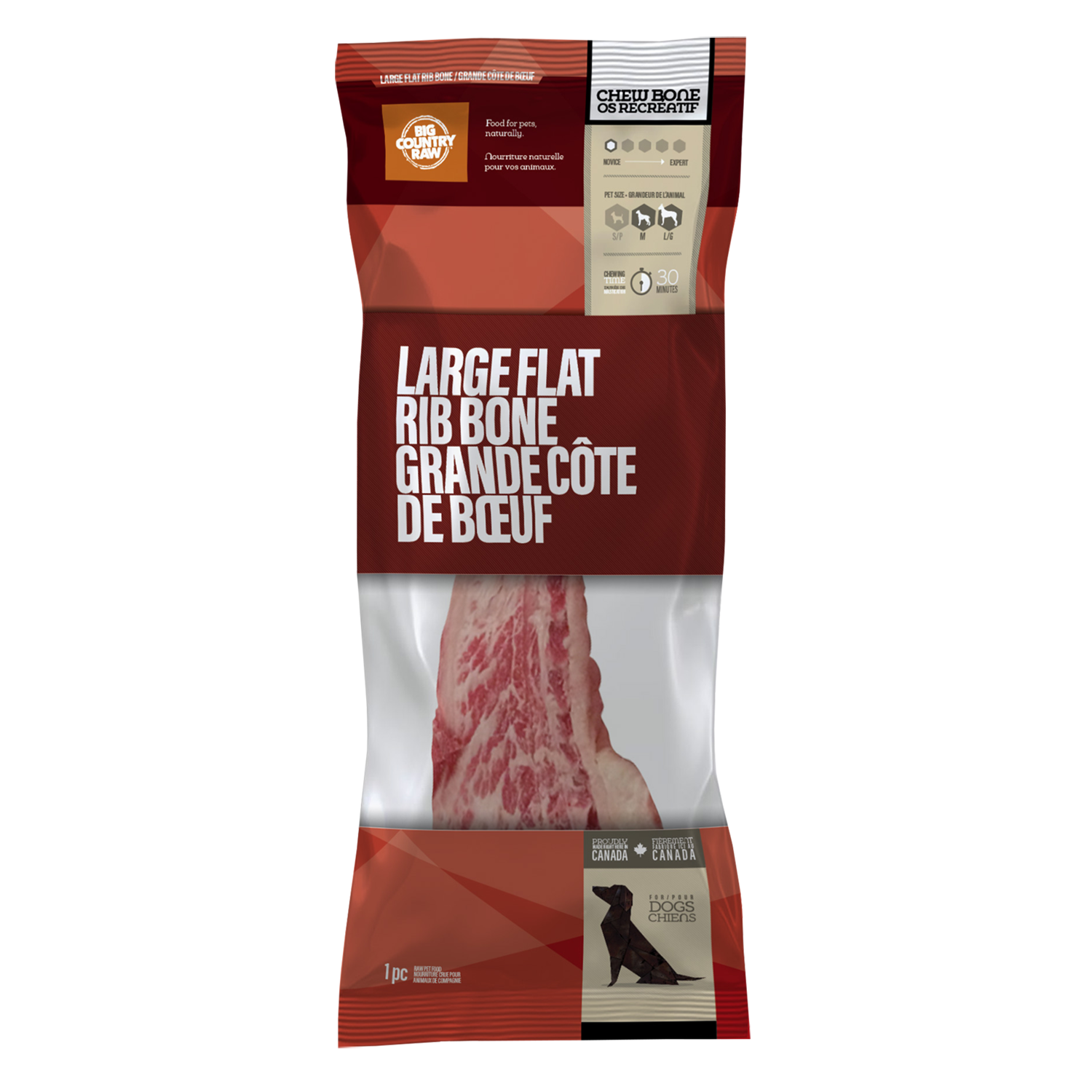 Big Country Raw- Large Flat Rib Bone