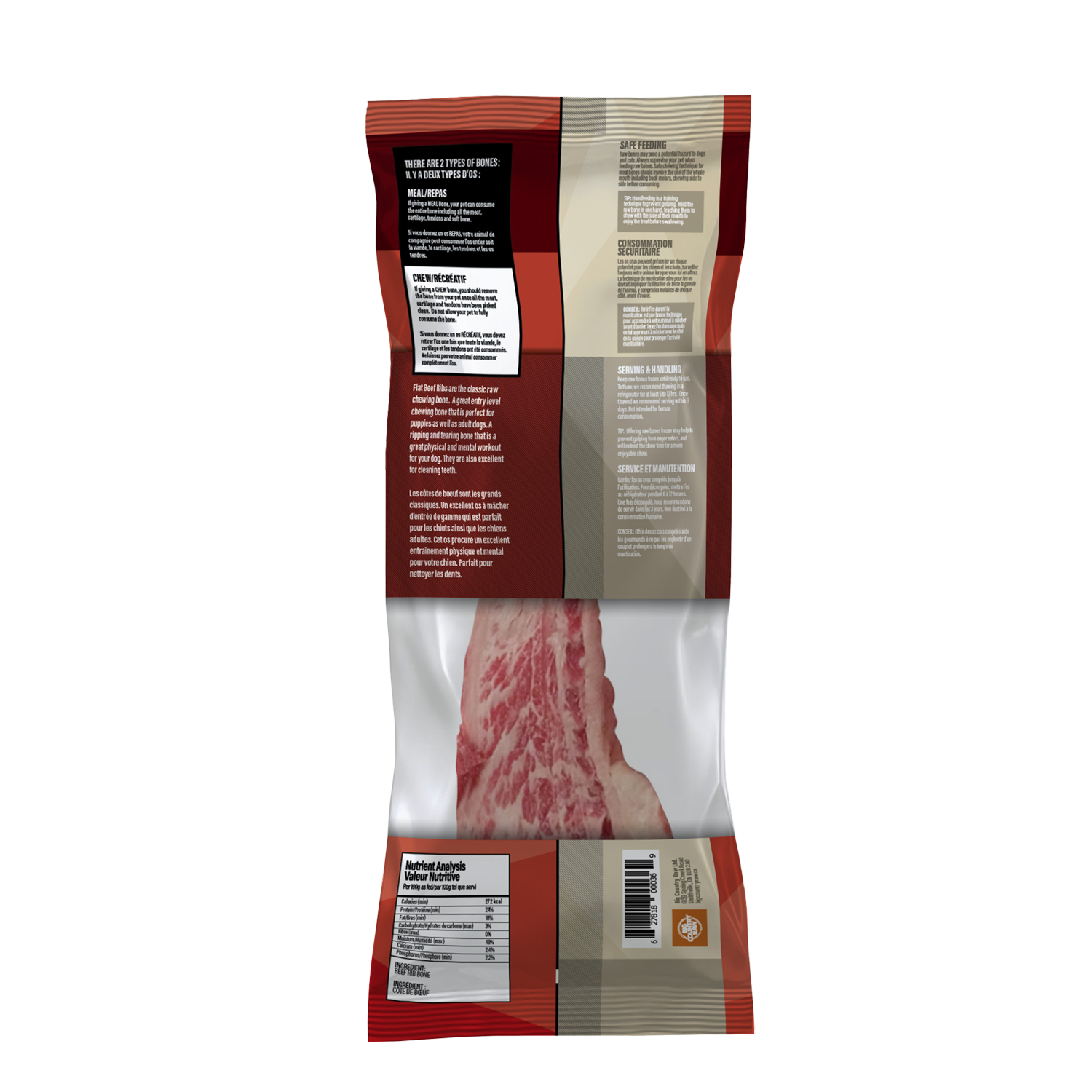 Big Country Raw- Large Flat Rib Bone